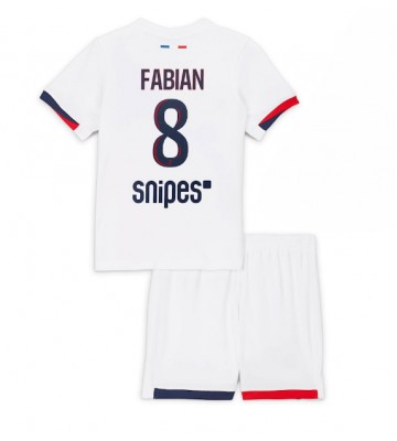 Paris Saint-Germain Fabian Ruiz #8 Replik Auswärtstrikot Kinder 2025-26 Kurzarm (+ Kurze Hosen)